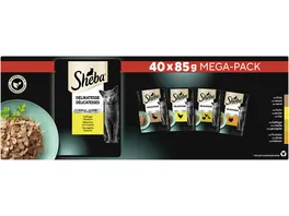 Sheba Katzennassfutter Gefluegel in Gelee Mega Pack 40x85g