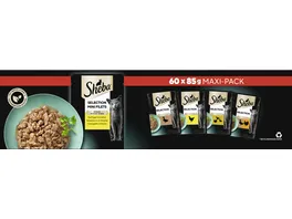 SHEBA Maxi Pack Selection Mini Filets in Sauce Gefluegel Variation 60x85g