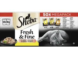 Sheba Katzennassfutter Fresh Fine in Sauce Megapack 50x50g