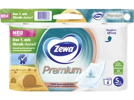 Zewa Premium Toilettenpapier mit Stroh 6x110 Blatt