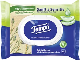 Tempo Feuchtes Toilettenpapier Sanft Sensitiv Aloe Vera