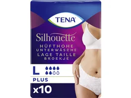 Tena Silhouette Huefthohe Unterwaesche Plus Weiss Gr L