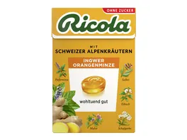 Ricola Bonbonbox Ingwer Orangenminze