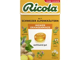 Ricola Bonbonbox Ingwer Orangenminze