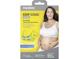 Medela Keep Cool Ultra Komfort Schwangerschafts und Still BH weiss Gr L