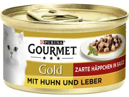 PURINA GOURMET Gold Zarte Haeppchen mit Huhn Leber
