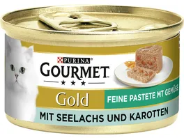 PURINA GOURMET Gold Feine Pastete mit Seelachs Karotten