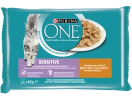 PURINA ONE Sensitive mit Huhn und Karotten Katzennassfutter