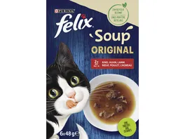 PURINA FELIX Soup Geschmacksvielfalt vom Land mit Rind