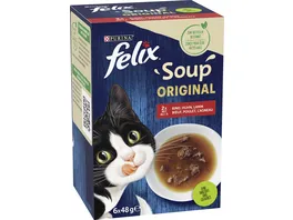 PURINA FELIX Soup Geschmacksvielfalt vom Land mit Rind