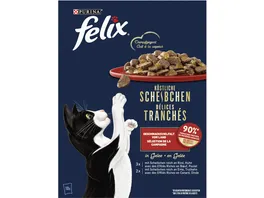 Purina felix Koestliche Scheibchen Geschmacksvielfalt vom Land in Gelee