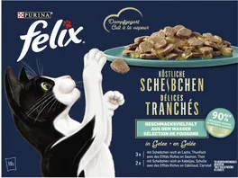 Purina felix Koestliche Scheibchen Geschmacksvielfalt aus dem Wasser in Gelee