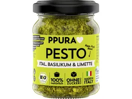 PPURA Bio Pesto Basilikum Limette 100 natuerlich