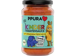 PPURA Bio Tomatensauce fuer Kinder mit Frischkaese 100 natuerlich