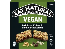 Eat Natural Muesliriegel Erdnuss Kokos dunkle Schokolade vegan