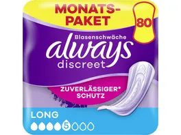 Always Discreet Inkontinenz Einlagen Long Monatspaket