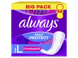 Always DAILY Slipeinlagen always Slipeinlage Daily Protect Long mit Frischeduft BigPack 48