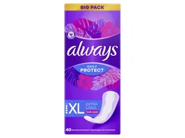 Always DAILY Slipeinlagen Protect Extra Long mit Frischeduft BigPack 40ST