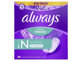 Always DAILY Slipeinlagen Fresh Normal ohne Duft BigPack 56 Stueck