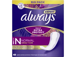 Always Slipeinlagen Expert Daily Protect Normal mit leichtem Duft BigPack 48ST