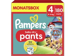 Pampers Baby Dry Pants Paw Patrol Windeln Gr 4 Maxi 9 15kg Monatsbox