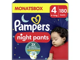 Pampers Baby Dry Windeln Night Pants Gr 4 9 15kg Monatsbox