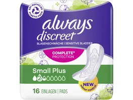 Always Discreet Inkontinenz Small Plus 16 Stueck
