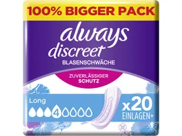 Always Discreet Inkontinenz Long Big Pack 20 Stueck