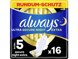 Always ULTRA Damenbinden Secure Night Extra mit Fluegeln BigPack 16 Stueck