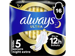 Always ULTRA Damenbinden Secure Night Extra mit Fluegeln BigPack 16 Stueck