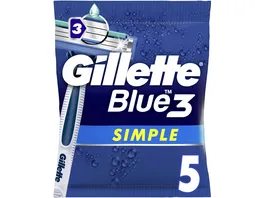 Gillette BLUE 3 Einweg Rasierer Simple 5 Stueck