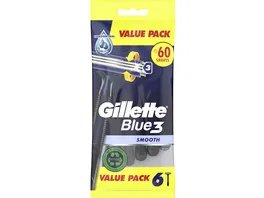 Gillette BLUE 3 Einweg Rasierer Smooth 6 Stueck