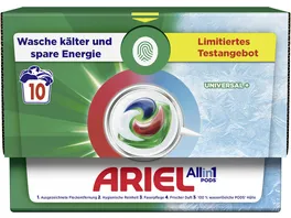 Ariel Color Regular Waschmittel All in 1 Pods Limitiertes Testangebot 10WLx21