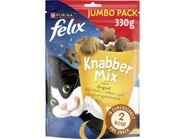 PURINA FELIX Katzenleckerlis KnabberMix Original Huhn Leber Truthahn Jumbo Pack