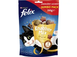 PURINA FELIX Katzenleckerlis KnabberMix Original Huhn Leber Truthahn Jumbo Pack