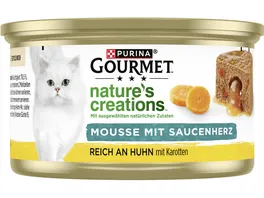 Purina Gourmet nature s creations Mousse mit Saucenherz Reich an Huhn