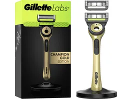 Gillette Labs Champion Gold Edition Rasierer mit Reinigungs Element