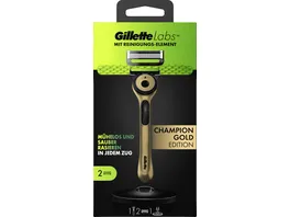 Gillette Labs Champion Gold Edition Rasierer mit Reinigungs Element