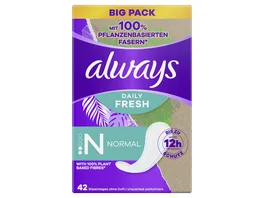 always Slipeinlagen Daily Fresh Normal pflanzenbasiert