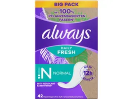 always Slipeinlagen Daily Fresh Normal pflanzenbasiert