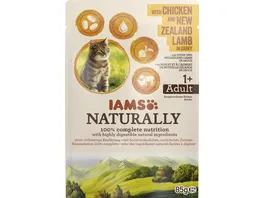 IAMS Naturally Katzennassfutter Adult Huhn Lamm