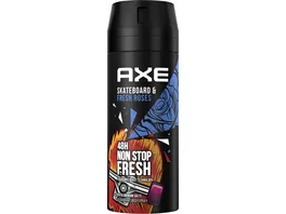 Axe Bodyspray Skateboard Fresh Rose ohne Aluminiumsalze 150 ml