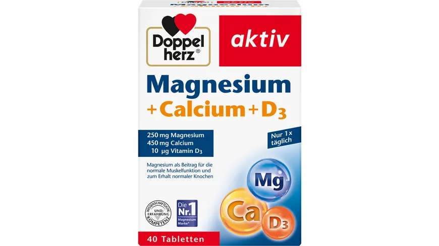 Doppelherz Magnesium + Calcium + D3 50 Tabletten Online Bestellen | MÜLLER