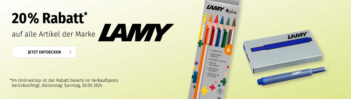20% auf Artikel der Marke LAMY