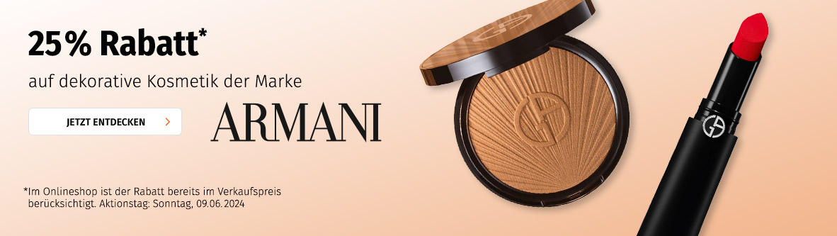 25% auf dekorative Kosmetik von Armani