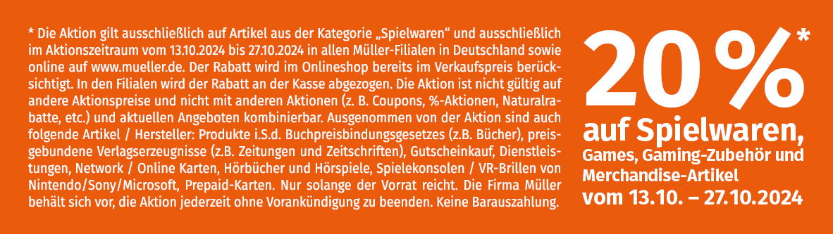 Rechtstext 20% auf Spielwaren Aktion