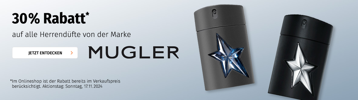 30% auf Herrendüfte von Mugler