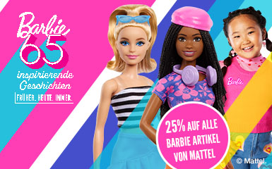 25% auf alle Barbie Artikel von Mattel