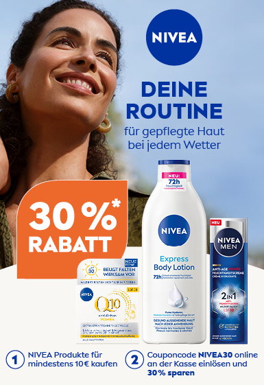 NIVEA Produkte für mind. 10€ kaufen und 30% Rabatt erhalten