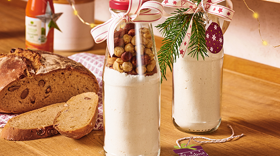 Nussbrot aus der Flasche – ohne Kneten